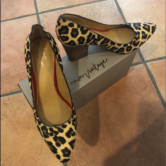 leopard print and black heels